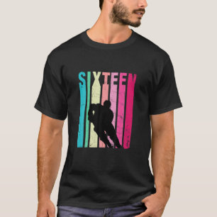 Camiseta 16º Aniversário Do Hockey Retro Com 16 Anos De Ida
