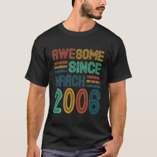 Camiseta 16º aniversário é fantástico desde março de 2
