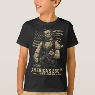Camiseta 16º Presidente Tocando Guitarra 4 de Julho 250º