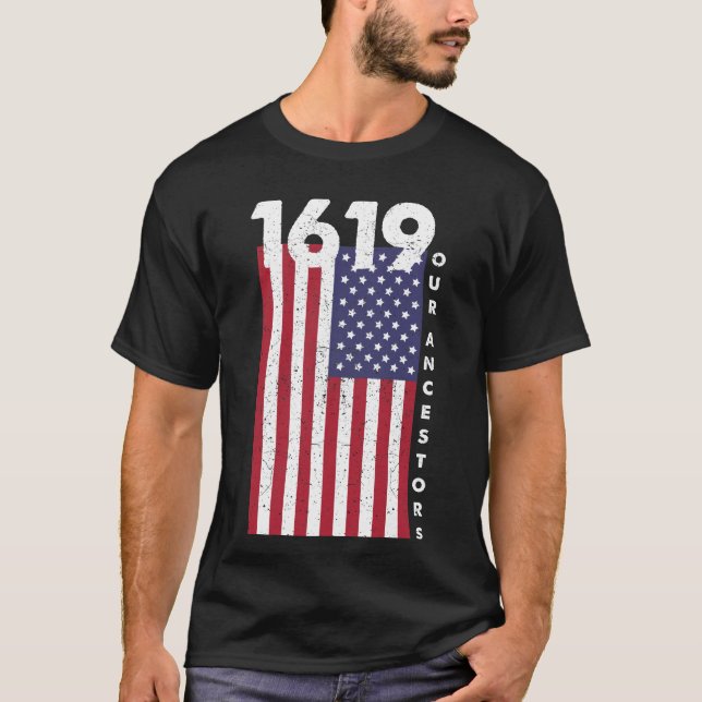 Camiseta 1619 nossos ancestrais (Frente)