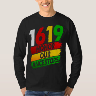 Camiseta 1619 Nossos Ancestrais Orgulho Africano Americano