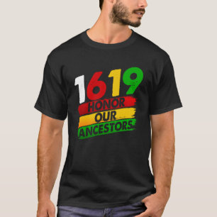 Camiseta 1619 Nossos Ancestrais Orgulho Africano Americano 
