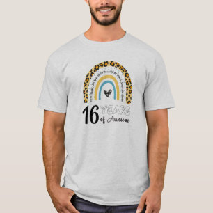 Camiseta 16.º aniversário, 16.º aniversário, 16.º aniversár