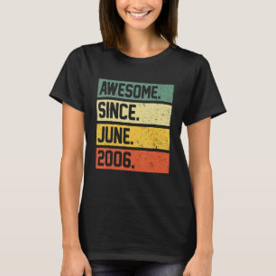 Camiseta 16.º Aniversário, 16 anos, Espetacular desde junho