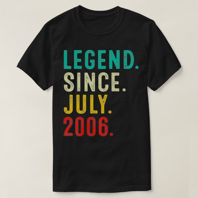 Camiseta 16.º aniversário aflige a lenda de 16 anos desde (Frente do Design)