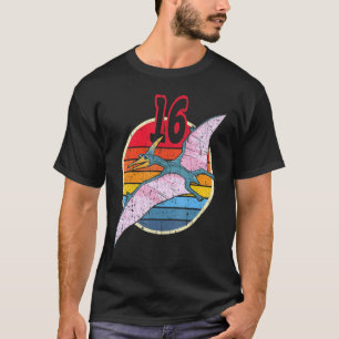 Camiseta 16.º aniversário I Combinação Familiar Pterodactyl
