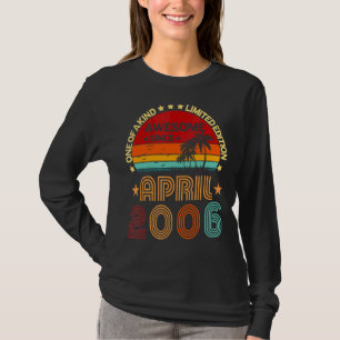 Camiseta 16.º Aniversário Impressionante Desde abril de 200