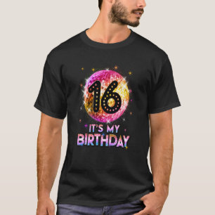 Camiseta 16.º Aniversário Para Raparigas Dos Anos 70 Retro