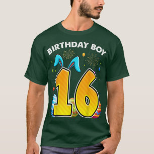 Camiseta 16.º Aniversário Páscoa Coelho Orelha 16 anos
