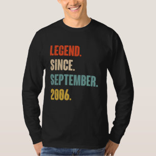 Camiseta 16 anos, 16 anos, 16 anos, lenda de aniversário de