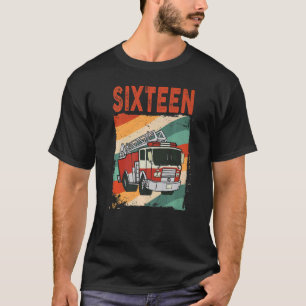 Camiseta 16 anos, 16 anos, Aniversário do Bombeiro Tru