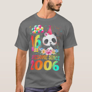 Camiseta 16 anos 16 anos Aniversário do Panda Incrível desd