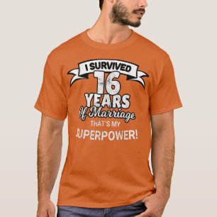 Camiseta 16 Anos De Casamento De Casamento