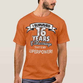Camiseta 16 Anos De Casamento De Casamento