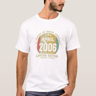 Camiseta 16 Anos De Idade Abril De 2006 Edição Limitada, 16