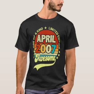 Camiseta 16 anos de idade incrível desde abril de 2007 16º
