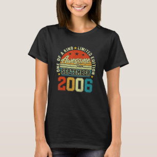 Camiseta 16 anos de idade incrível desde setembro de 2006 1