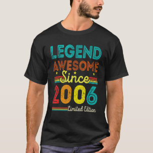 Camiseta 16 anos de idade Vintage Legend Incrível desde 200