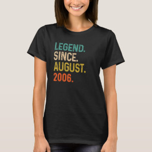 Camiseta 16 anos de Legenda desde agosto de 2006 16º Nascim
