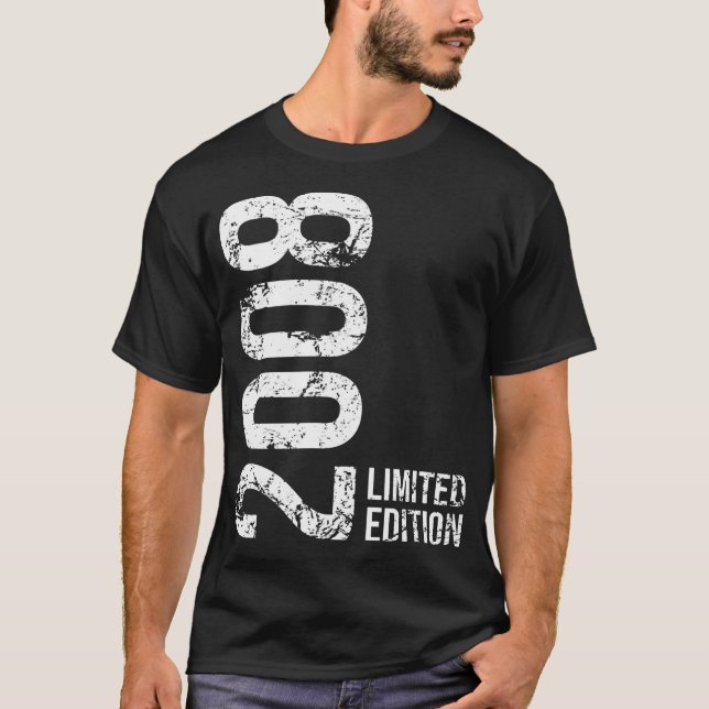 Camiseta 16 De Aniversário De 16 Anos Garota 2008 (Frente)