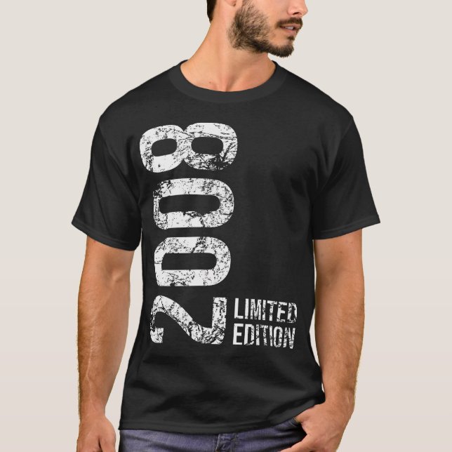 Camiseta 16 De Aniversário De 16 Anos Garota 2008 (Frente)