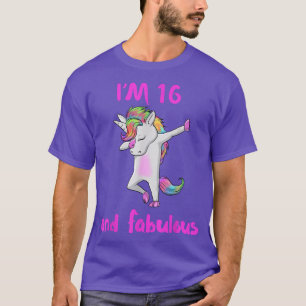 Camiseta 16 e 16 garotas, maravilhosas, unicorn dab da
