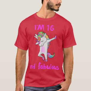 Camiseta 16 e fabulosas garotas sweet sixteen unicórnio dab