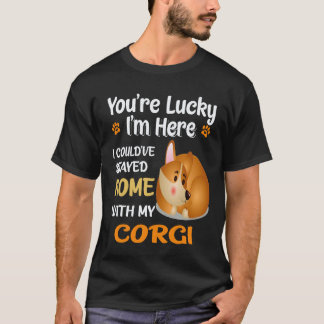 Camiseta 16 Eu Poderia Ter Ficado em Casa Com Corgi