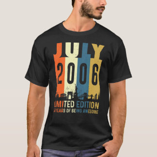 Camiseta 16 Feita Em Julho De 2006 16 Aniversário
