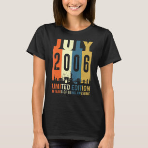 Camiseta 16 Feita Em Julho De 2006 16 Aniversário