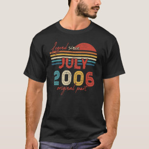 Camiseta 16 Legenda de Aniversário Desde julho de 2006 Part