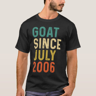 Camiseta 16.o aniversário do GOAT, de 16 anos, desde julho 