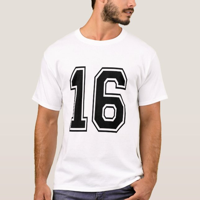 Camiseta 16 sixteen varsity num (Frente)