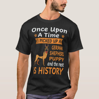 Camiseta 16 Uma Vez Eu Peguei Um Pastor Alemão