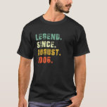 Camiseta 16 Year Old 16th Birthday  Legend Since August 200<br><div class="desc">16 Year Old 16th Birthday  Legend Since August 2006.</div>