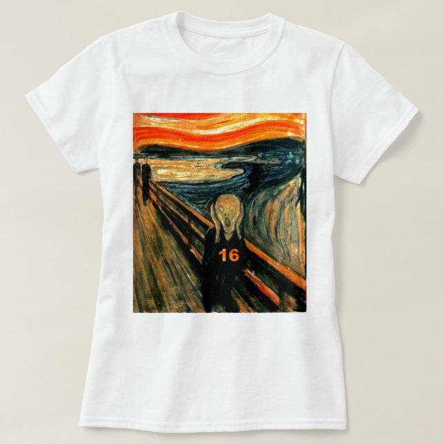 Camiseta 16os presentes de aniversário engraçados! (Frente do Design)