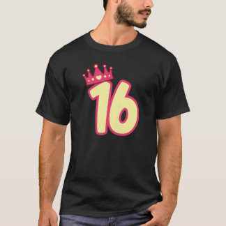Camiseta 16Th Birthday Queen Girls Happy Birthday Party Fun