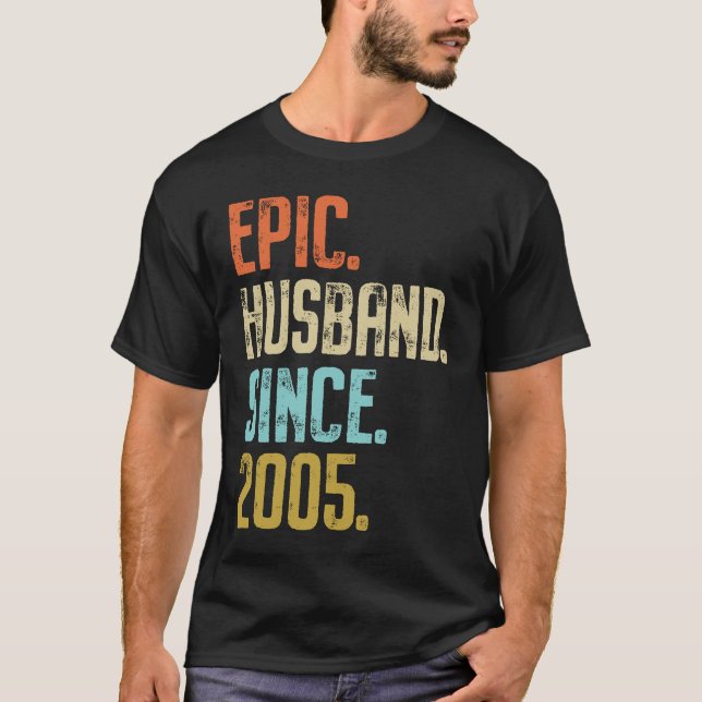 Camiseta 16th Wedding Anniversary For Him Epic Husband Sinc (Frente)