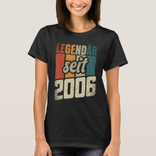 Camiseta 17ª Menina de Aniversário 17 Anos 2006