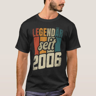 Camiseta 17ª Menina de Aniversário 17 Anos 2006