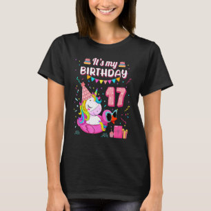 Camiseta 17ª Rapariga de Aniversário Piscina de Nadação de