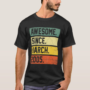 Camiseta 17º Aniversário 17 Anos Espetacular Desde 20 de ma