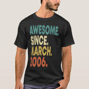 Camiseta 17º Aniversário 17 Anos Espetacular Desde 20 de ma