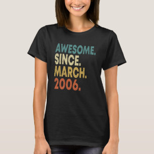 Camiseta 17º Aniversário 17 Anos Espetacular Desde Março De