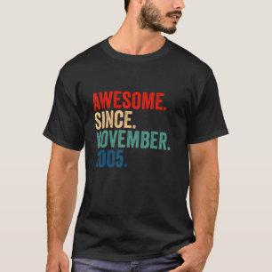 Camiseta 17º Aniversário 17 Anos Espetacular Desde novembro