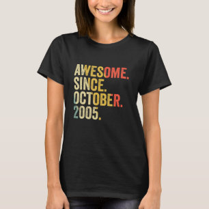 Camiseta 17º Aniversário 17 Anos Espetacular Desde outubro