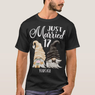 Camiseta 17º Aniversário de Casamento Casados há 17 Anos