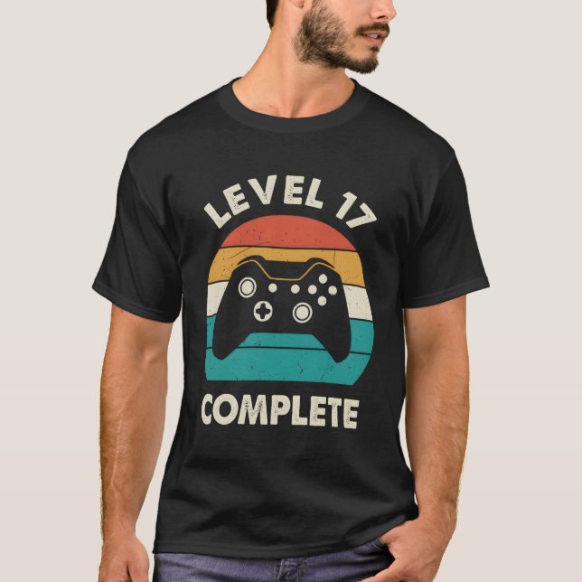 Camiseta 17º Aniversário De Casamento Para Nível 17 Concluí (Frente)