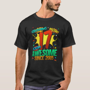 Camiseta 17º Aniversário Estilo De BD Espetacular Desde 200
