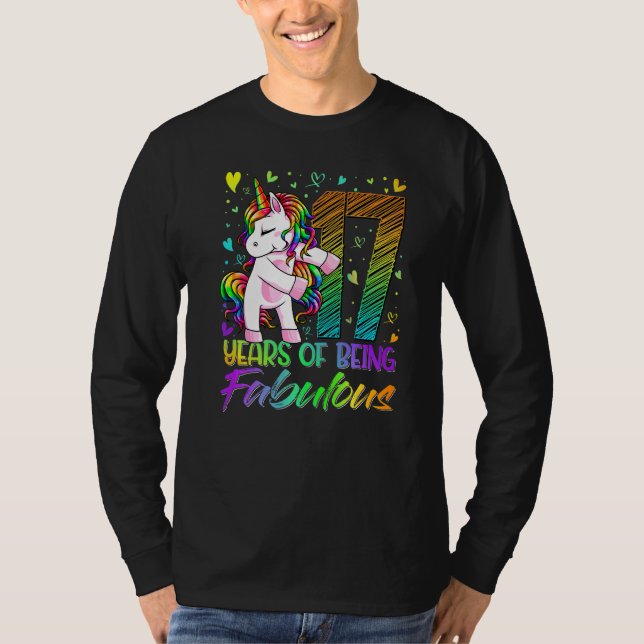 Camiseta 17º aniversário Garota de 17 anos Flexibindo Unicó (Frente)